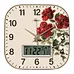 retro style wall clock with LCD display
